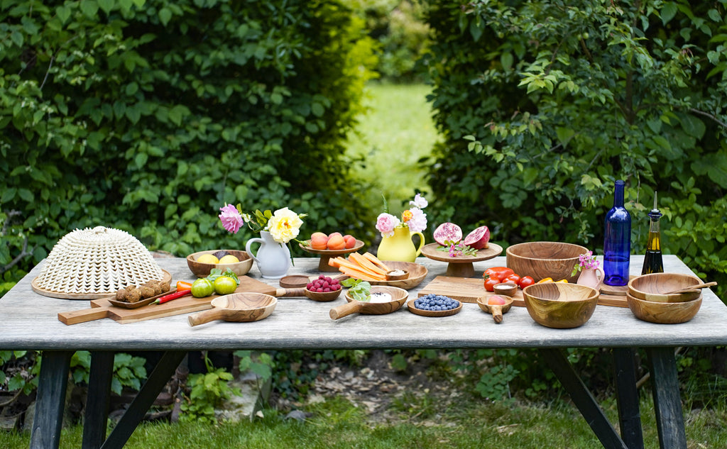 collection vaisselle en bois géométrie sacrée