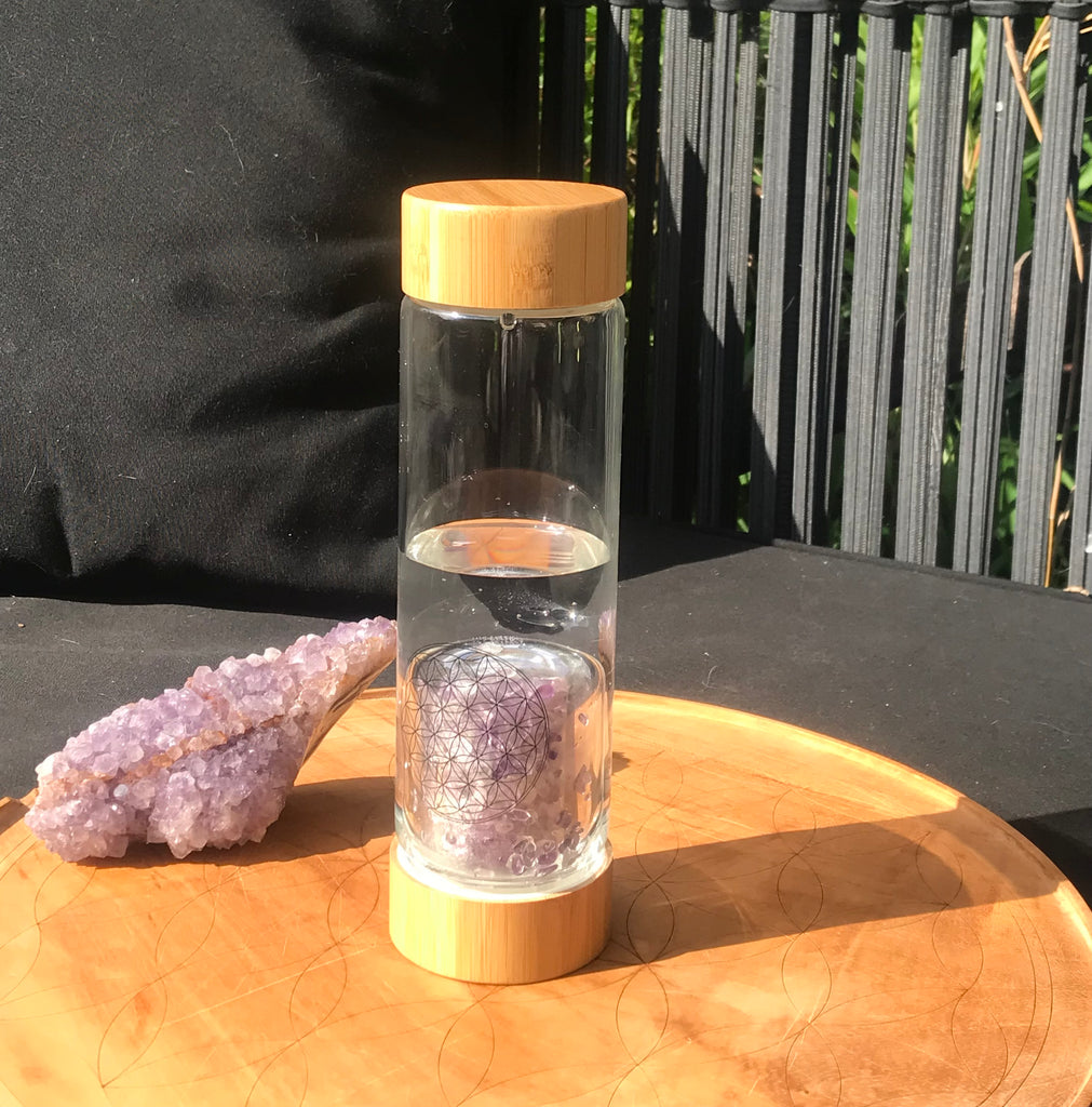 Bouteille Elixir minéral et géométrie sacrée, le Centre Element