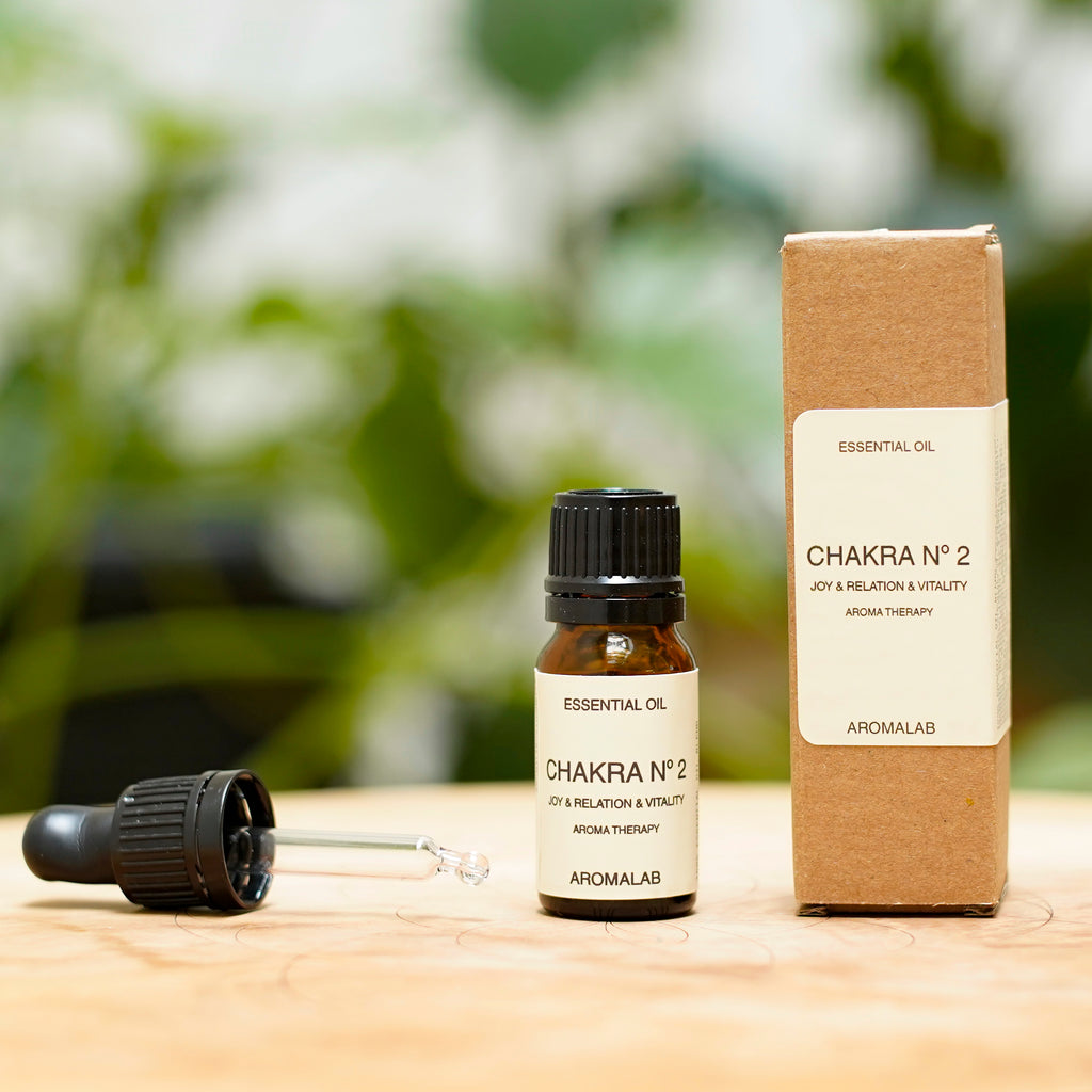Synergie d'huiles essentielles 100% naturelles et pures Chakra n°2