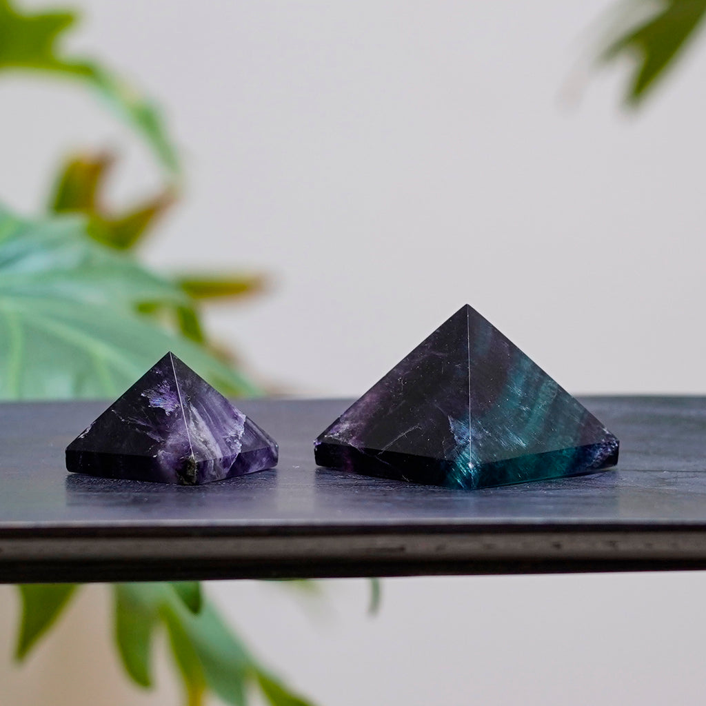 Pyramides en Fluorite multicolore