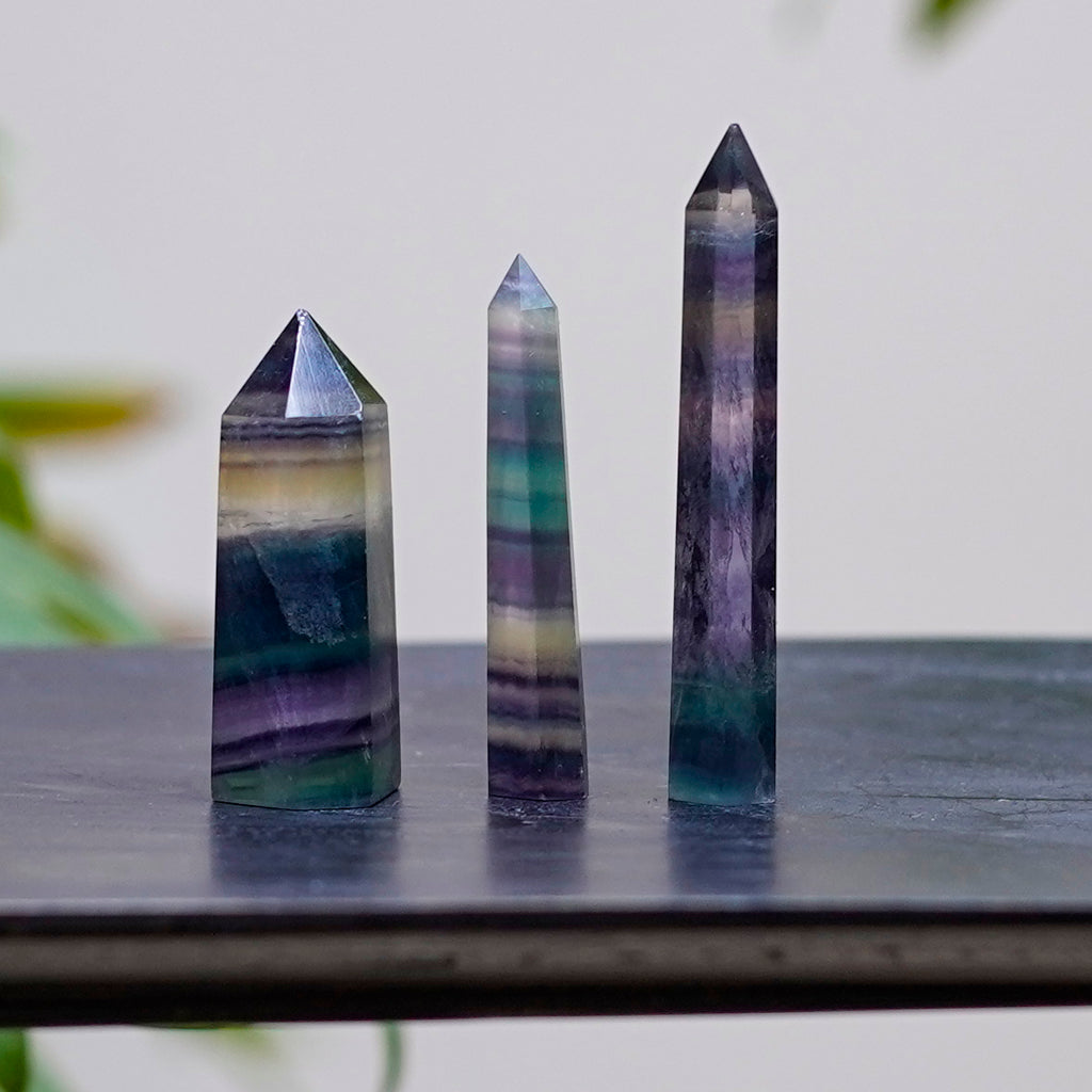 pointes Fluorite multicolore